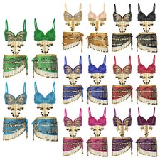 Women Costume Indian Outfits Plastic Set Hip Scarf Belly Dance Halloween Stage