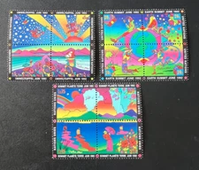 United Nations 1992 Peter Max Earth Summit MNH Blocks of 4