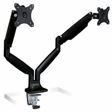Mount-It Dual Monitor Arm Mount Fits Two 24-32 Inch Screen Black