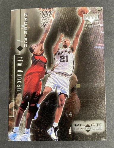1998-99 UPPER DECK BLACK DIAMOND TIM DUNCAN SAN ANTONIO SPURS 2ND YEAR #76  - Picture 3 of 3