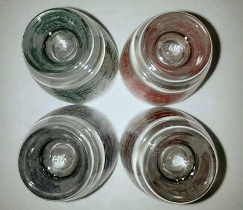 Vintage 5 Piece Decanter & Shot Glass Set Countryside Scenes Made In France - Picture 10 of 11