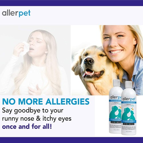 Allerpet Rimuovi Peli per Cani Confezione da 2 12 oz - Sollievo dalle allergie e controllo degli allergeni - Foto 4 di 6
