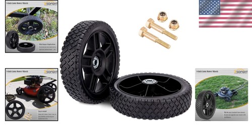 Durable 8-Inch Lawn Mower Wheels with Bearings - Stable & Reliable Performance - Picture 2 of 11