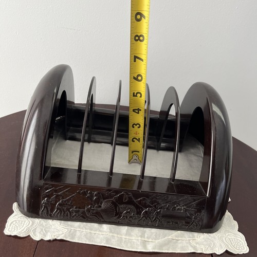 Vintage Bakelite Military Themed Desk Organizer Estate Find - Picture 3 of 11