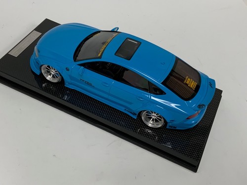 Modelos 1/18 AB Audi A7 Liberty walk LB Performance Baby Azul Carbono Base 5 piezas - Imagen 7 de 10