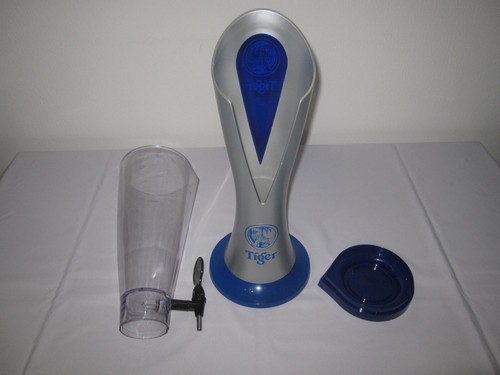 Bierturm 3 Liter - Tiger Bier Singapur - Zapfsäule Getränkesäule mit Zapfhahn - Bild 9 von 9