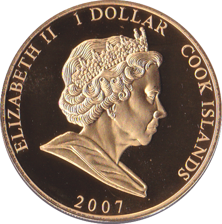 Monedas conmemorativas de las Islas Cook 2007 $1 a prueba como la reina Isabel II elige - Imagen 31 de 41