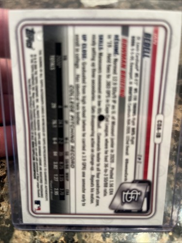 2020 1st Bowman Chrome Ian Bedell Gold Refractor Auto /50 #CDA-IB Cardinals - Picture 2 of 2