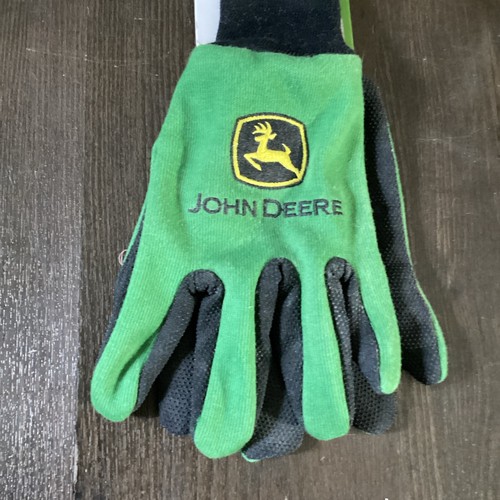 John Deere Work Gloves Light Duty Cotton Grip Gardening 1 Pair Size Large - Picture 3 of 7