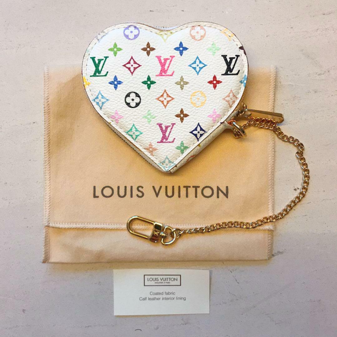Auth Louis Vuitton Porte Monnaie Coeur Coin Purse Multicolor New from Japan F/S