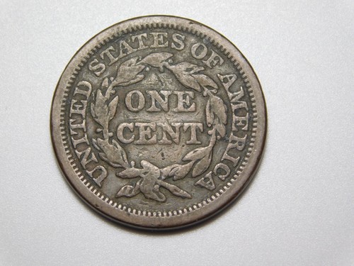 US COINS 1844 BRAIDED HAIR LARGE CENT *BENT* - Picture 5 of 7