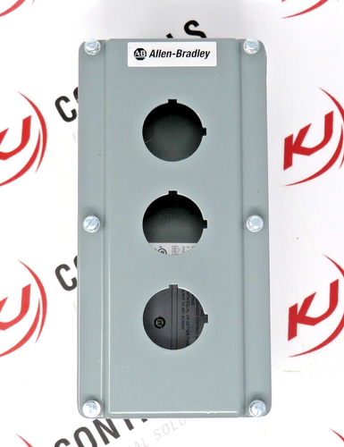 Allen-Bradley 800T-3TZ 30mm Push Button Enclosure 3 Holes Surface Mount Die-Cast - Picture 1 of 11