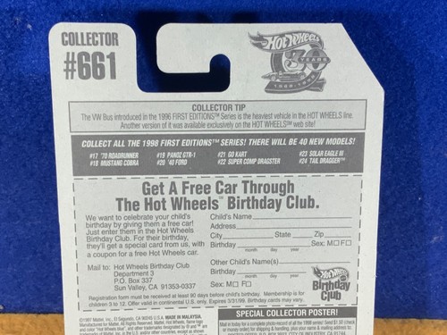 O9-41 HOT WHEELS FIRST EDITIONS - ‘70 ROADRUNNER - MICHAEL HERALDA AUTOGRAPHED - Picture 10 of 12