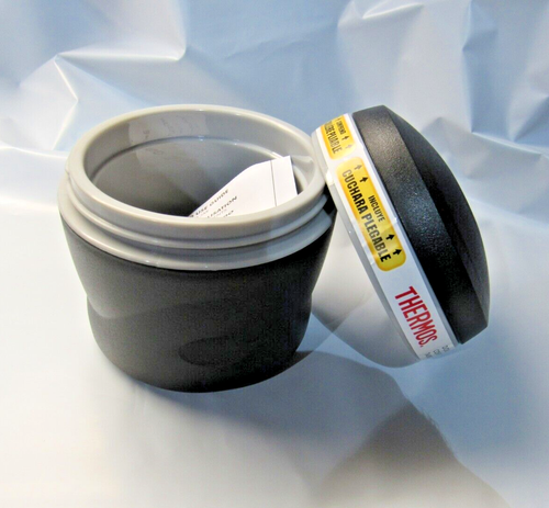 Tarro de aperitivos aislado térmico con cuchara plegable 8 oz negro - Imagen 2 de 6