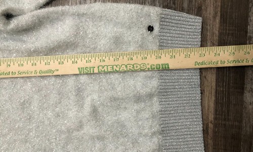 Tommy Hilfiger Womens Small Metallic Gray Shine Sweater New with Tags - Picture 5 of 5