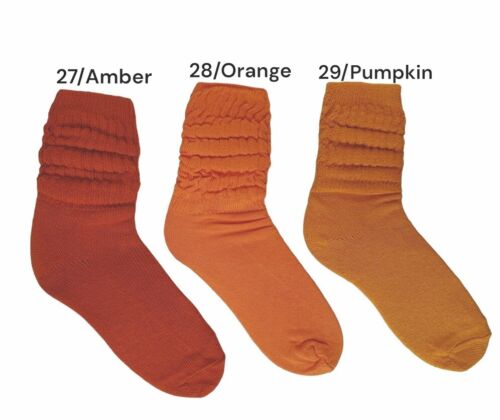 Slouch Socks Womans 9-11 Athletic Scrunch, 40 Colors Free Shipping Buy 3 or More - Picture 69 of 97