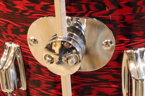 Rogers 3pc Drum Kit Set 20/14/12" Red Onyx Vintage 1960's - Picture 16 of 22