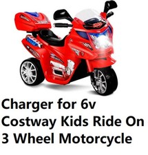   ac power supply battery Charger For 6v costway kids ride on 3 wheel Motorcycle