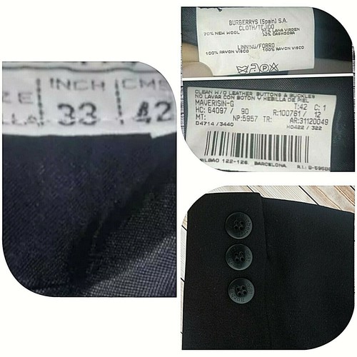 Vintage Burberry Prorsum Double-Breasted Women's Jacket Coat/Overcoat Dark Blue - Picture 10 of 10