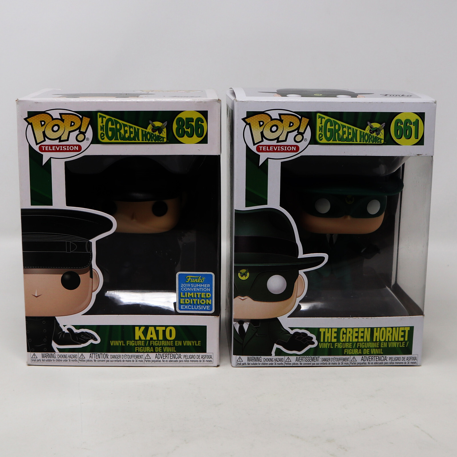 FUNKO POP! TELEVISION THE GREEN HORNET AND KATO BRUCE LEE VINYL FIGURES BOXED