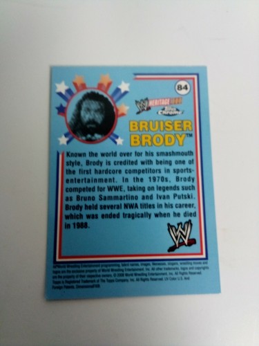 2008 Topps Chrome WWE Heritage III Bruiser Brody Card #84 - Picture 4 of 4