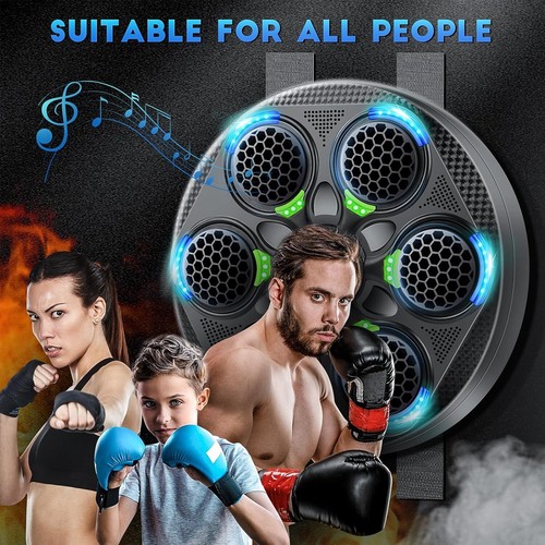 Smart Punching Boxing Electronic Music Machine Home Training Bluetooth with LED - Picture 2 of 18