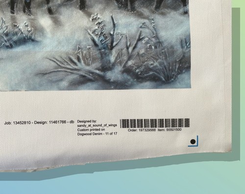 Dogwood Denim Fabric 38" x 18": Ponies in the Snow - 2 - 14" x 13" Printed Areas - Picture 15 of 24