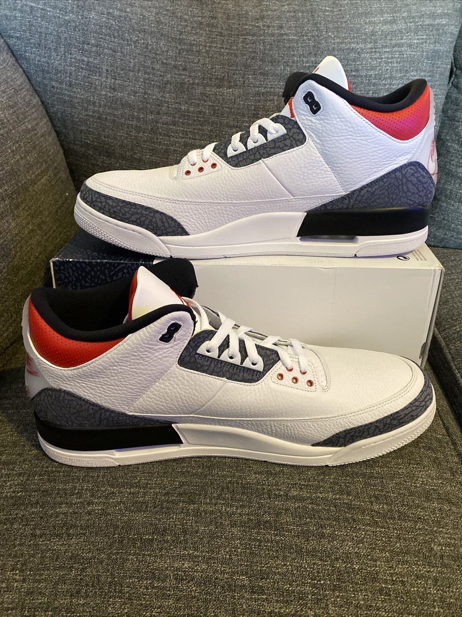 Air Jordan 3 RETRO SE-Tホワイト/グレー/レッド Nike Air Jordan 3 Retro SE-T CO JP Fire Red CZ6433-100 Men's