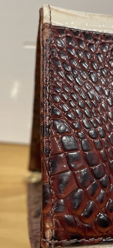 Brahmin Melbourne Tri-Tone Vintage Shoulder Purse Handbag Tan Brown Croc - Bild 16 von 17
