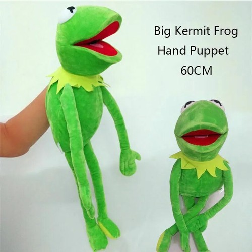 Muñeca de peluche suave marioneta de mano Kermit la rana 23" juguete niños mejor regalo de Navidad - Imagen 19 de 24