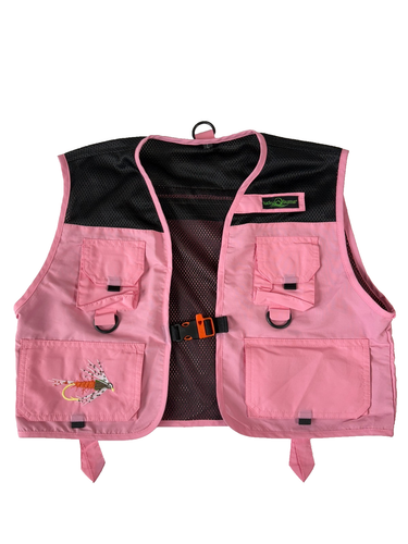 Lucky Bums Girls Fishing and Adventure Vest Pink Large