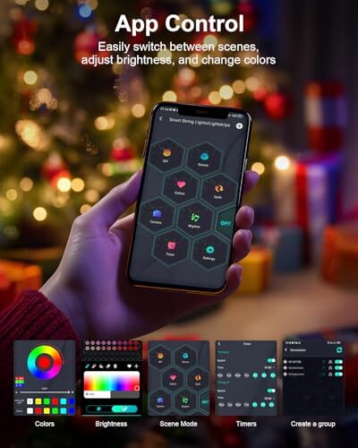 Smart Color Changing Fairy String Lights,33ft 100 LED USB Twinkle 33FT*2PCS - Picture 7 of 7