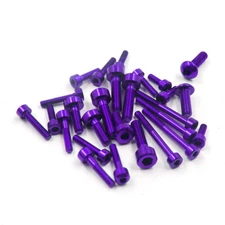 Yeah Racing YA-0734PP Aluminum Screws Set Purple for Futaba 10PX Transmitter