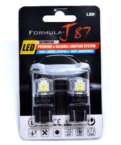 LED 15W W21/5W White 5000K Two Bulb Light Brake Stop Tail Park Replacement Lamp - Picture 2 of 12