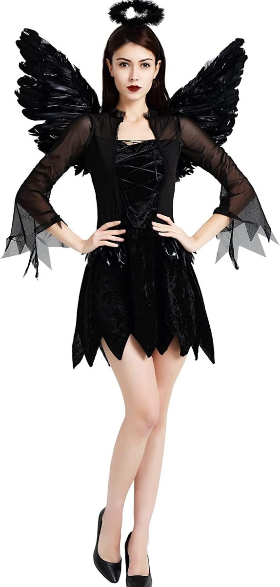 fallen angel fancy dress Amazon.com: Doxrmuru Halloween Fallen Angel Dress for Girls Dark Angel  Costume with Headband and Wings (4-6 Years) : Clothing, Shoes & Jewelry