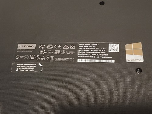 Lenovo ideapad 110-15ACL Laptop For Parts / Repair Not Tested No Charger - Picture 9 of 9