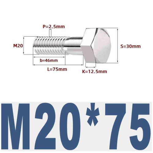 304 Stainless Steel External Hexagonal Half-Thread Screw Extension M6-M27 - Picture 149 of 195