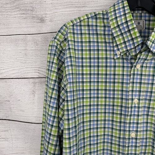 Peter Millar Hemd Herren kariert Button Down Baumwolle Freizeit Medium 15,5/39 - Bild 4 von 9