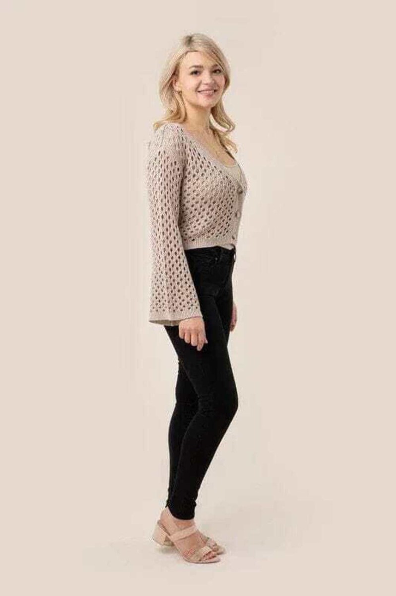 Hole-knit cardigan | eBay
