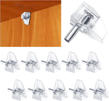 20 Pcs 3mm 1/8" Clear Plastic Shelf Pins, Support Pegs for Kitchen Shelves