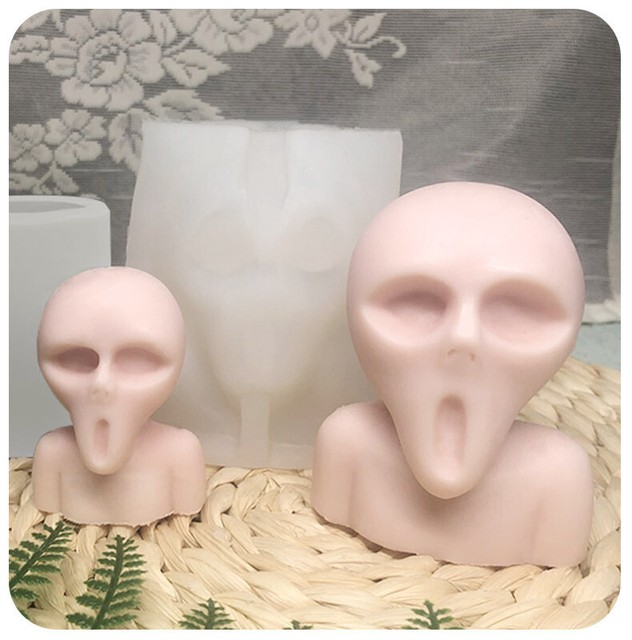 Halloween 3D Skull Silicone Resin Casting Mold Candle Wax Epoxy Soap Mould Tool Halloween 3D Skull Silicone Resin Casting Mold Candle Wax Epoxy Soap Mould Tool
