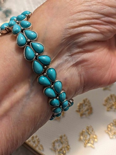 PULSERA ELÁSTICA TURQUESA INDIA AMERICANA 43,30 GMS SE ADAPTA A LA MAYORÍA DE LOS TAMAÑOS DE MUÑECA - Imagen 17 de 24