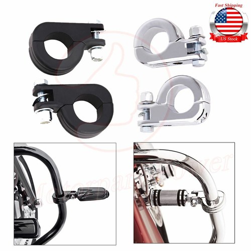 Abrazaderas de estriberas de barra de choque de carretera para Harley Electra Street Glide Road Yamaha - Imagen 2 de 22