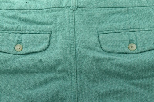 Banana Republic Chino Women Size 10 Green Textured Cotton Linen Shorts Pockets - Picture 5 of 7