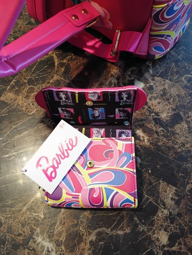 (NWT) Loungefly Barbie Totally Hair 30th Anniversary Mini Backpack and Wallet - Picture 7 of 7
