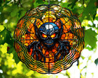10 Inch Skull Spider Monster Halloween Wind Spinner Yard Decor Aluminum RWS-277