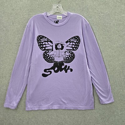 Olivia Rodrigo Men Shirt Small Purple Sour Butterfly Logo Graphic Crew Neck Tee