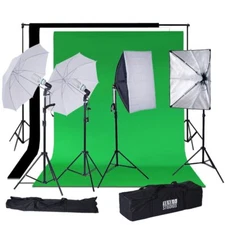 Daylight Umbrella Professional Photo Lighting Kit & Softbox with Backdrops SALE