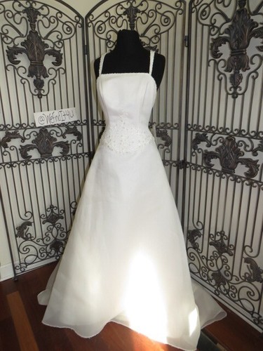 328W DESIGNER 1590 KRISTALL PERLEN GRÖSSE 10 IV KORSETT FORMELL HOCHZEITSKLEID KLEID - Bild 1 von 13