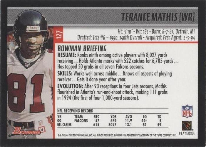 2001 Bowman Terance Mathis #127
